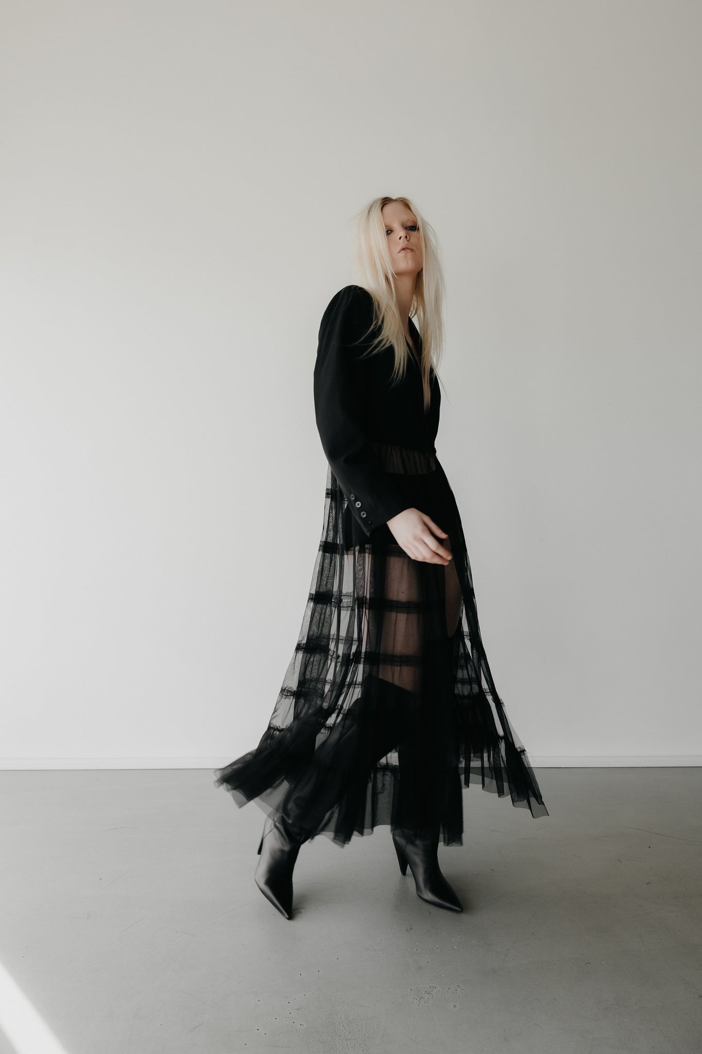 Rosa Blazer with Mesh Skirt