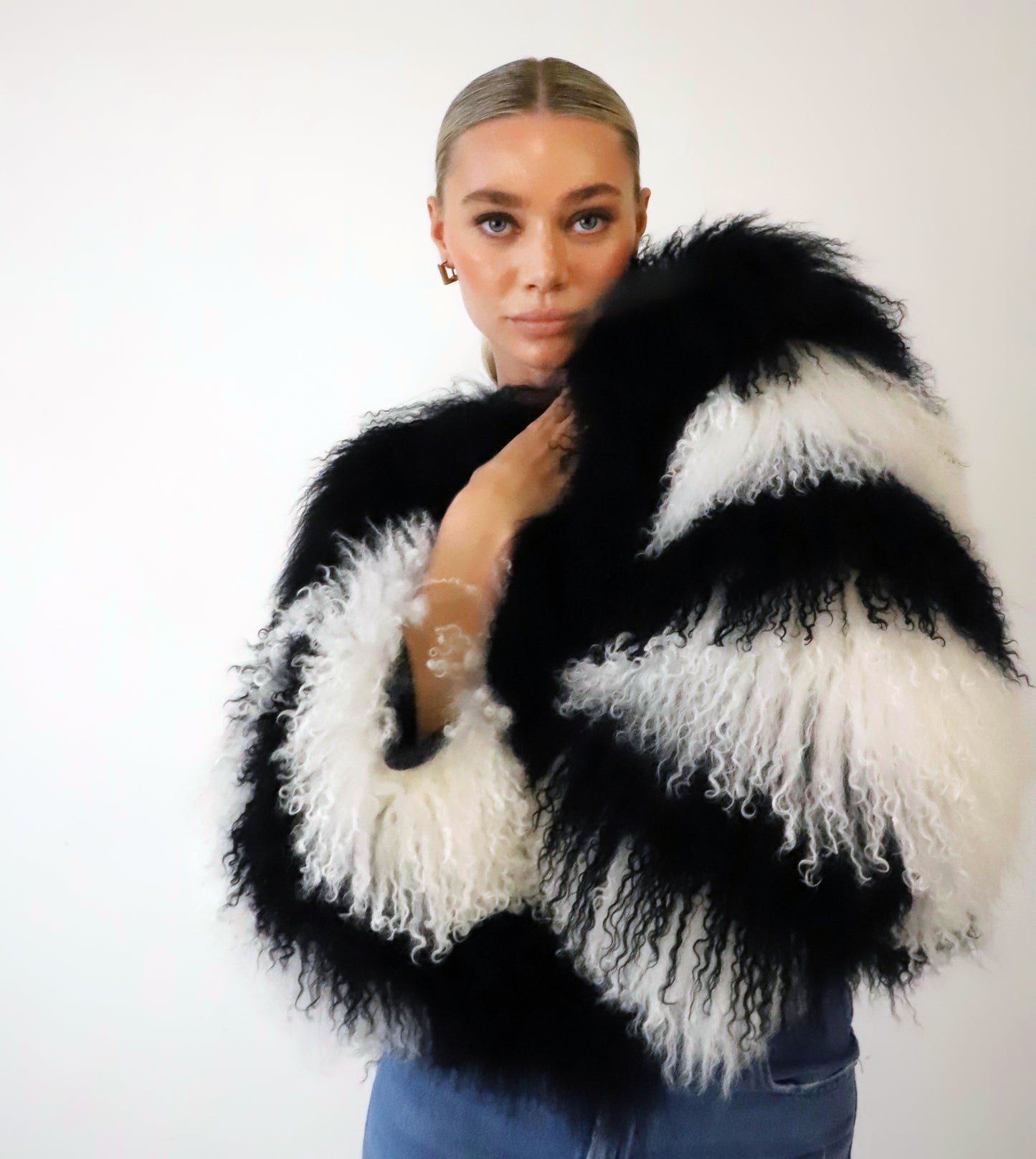 Maya Cropped Mongolian Wool Jacket