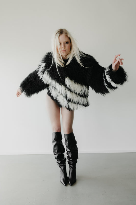 Laura Mongolian Wool Cropped Jacket